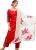 ANNI DESIGNER Women's Raspberry Handpainted Suit Set